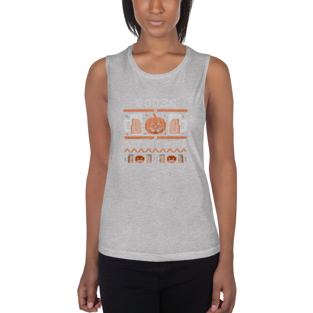 Booze Before Boos – Funny Halloween Drinking Tank Top | Spooky Season Women’s Racerback