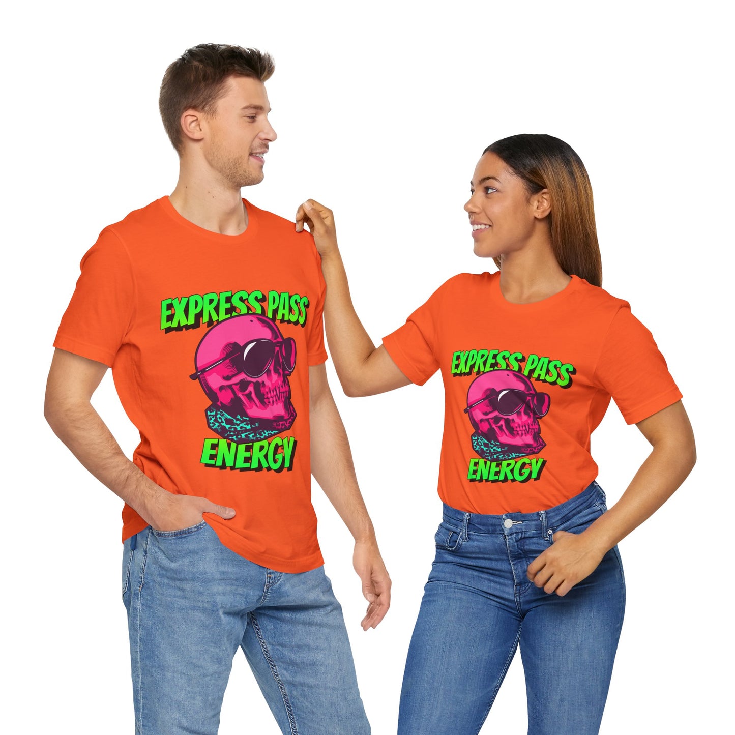 Express Pass Energy– Neon Skull Unisex Tee