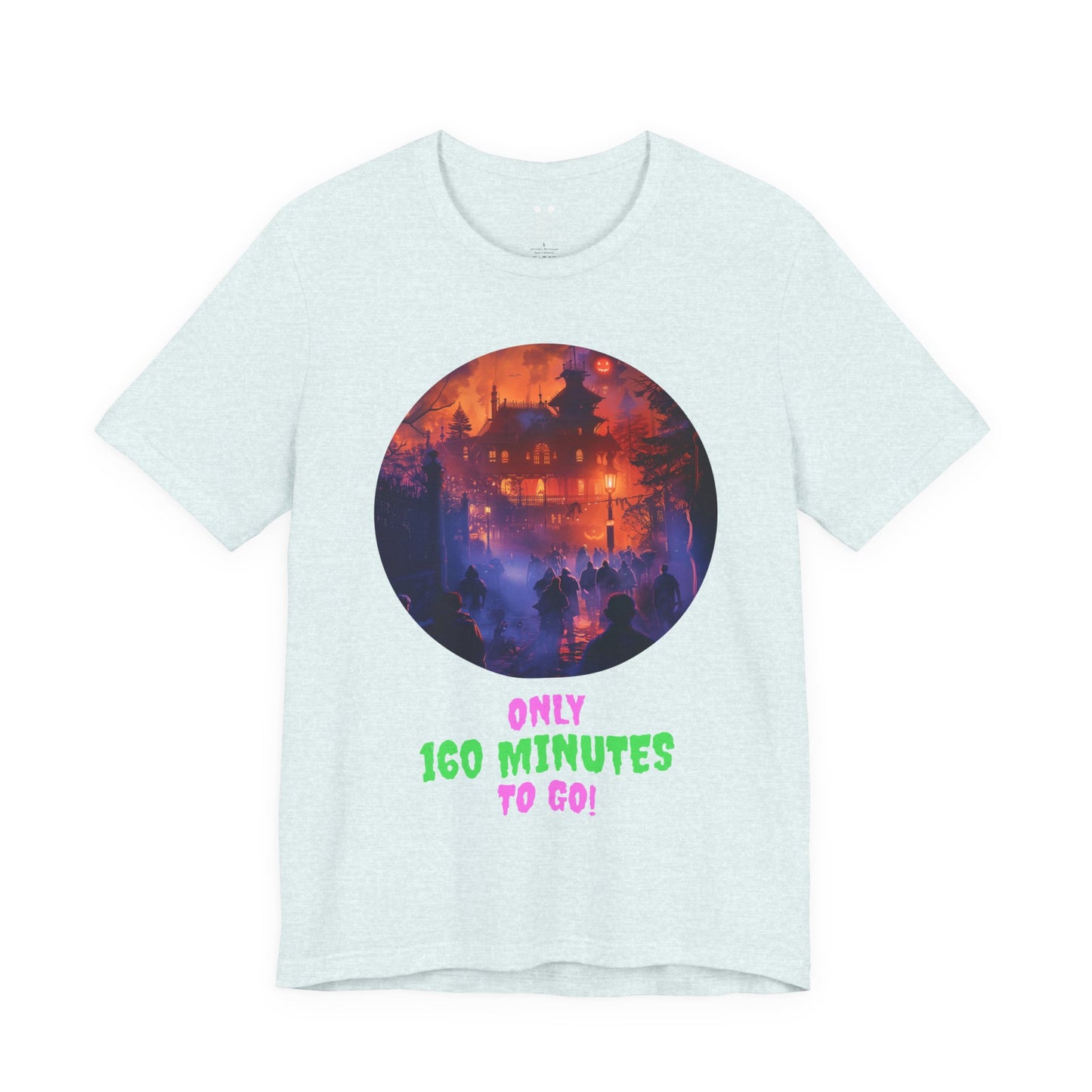 Only 160 Minutes to Go – Neon Countdown Haunted House Tee