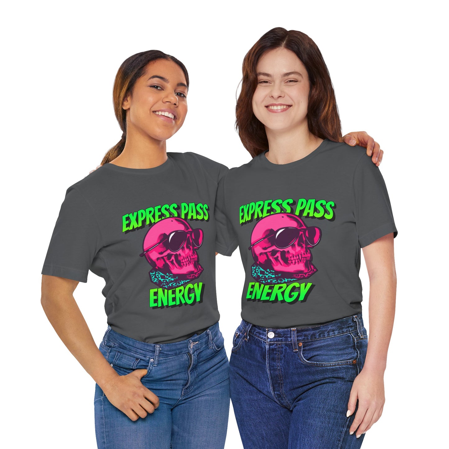Express Pass Energy– Neon Skull Unisex Tee