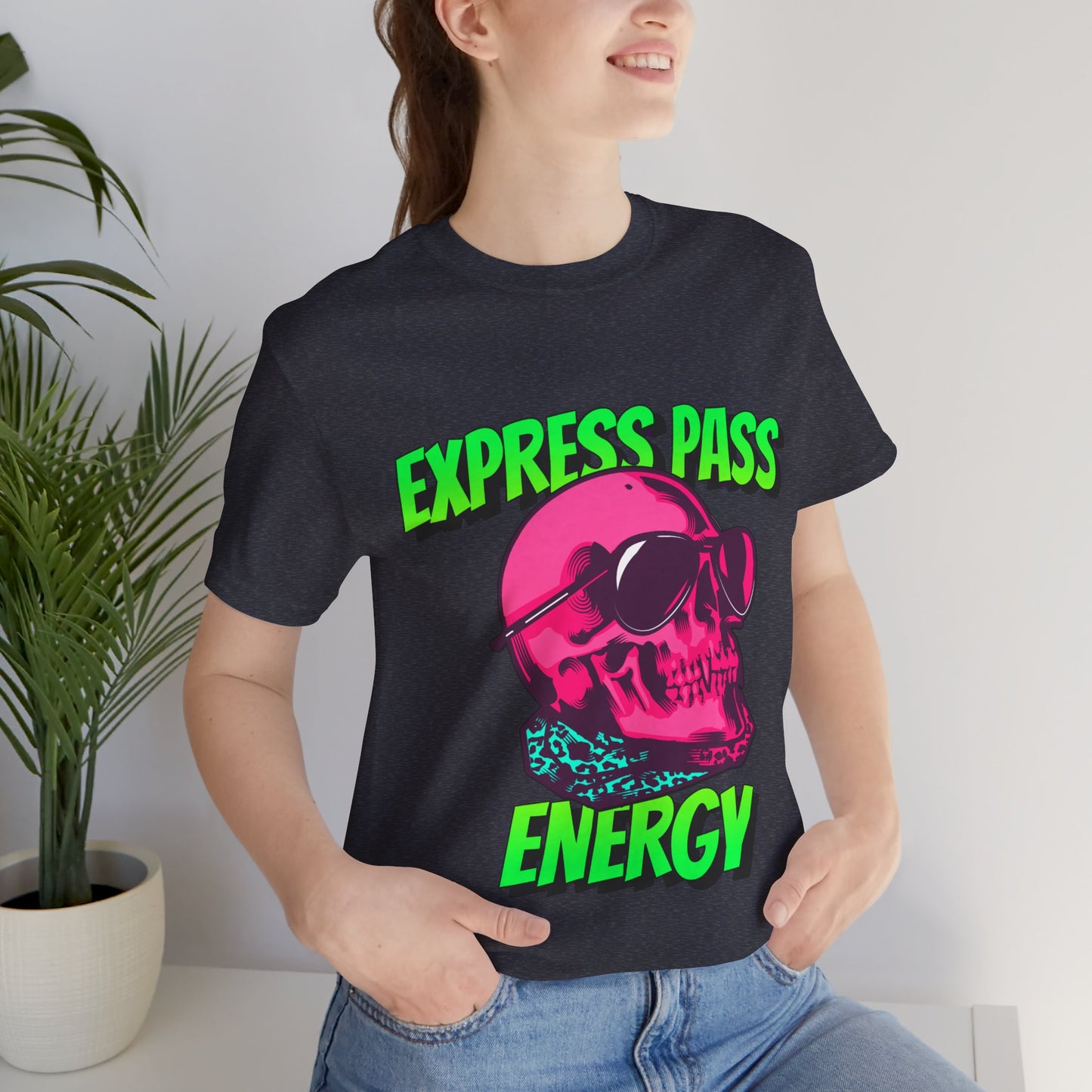Express Pass Energy– Neon Skull Unisex Tee