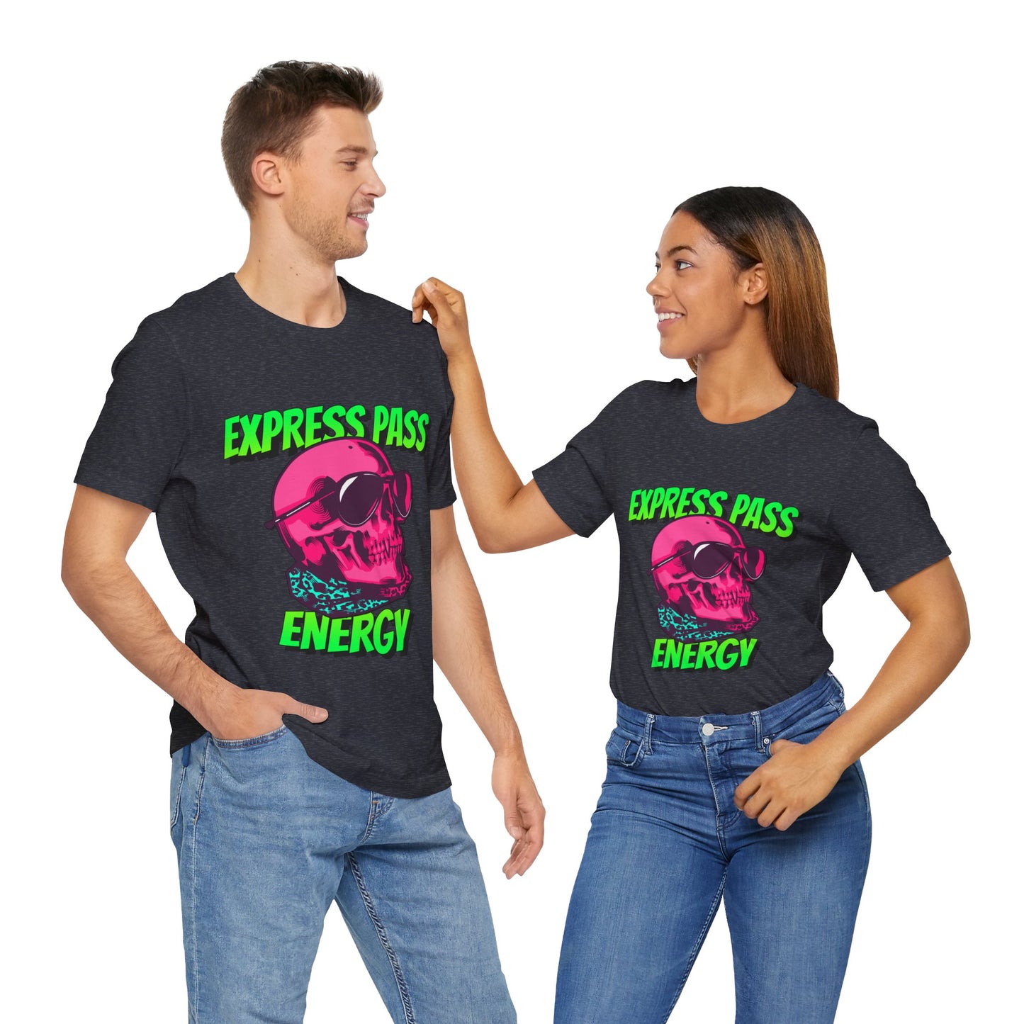 Express Pass Energy– Neon Skull Unisex Tee