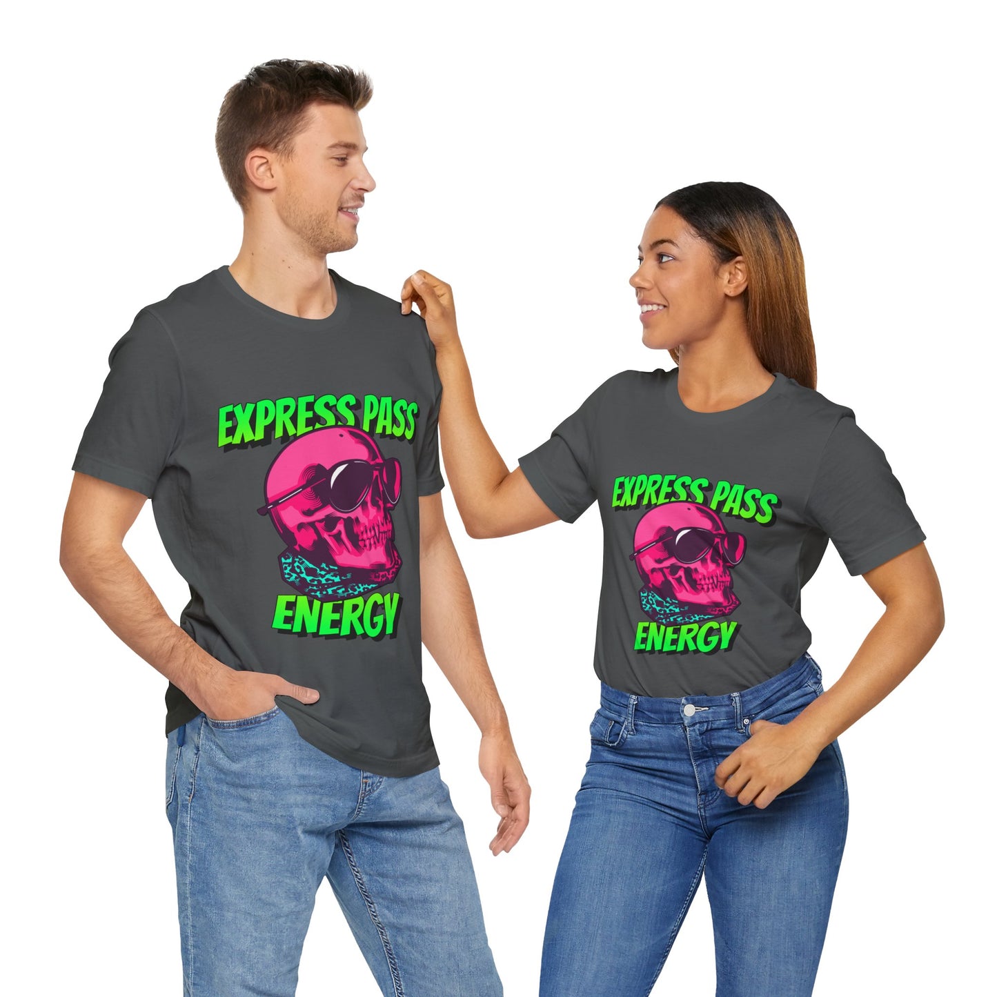 Express Pass Energy– Neon Skull Unisex Tee