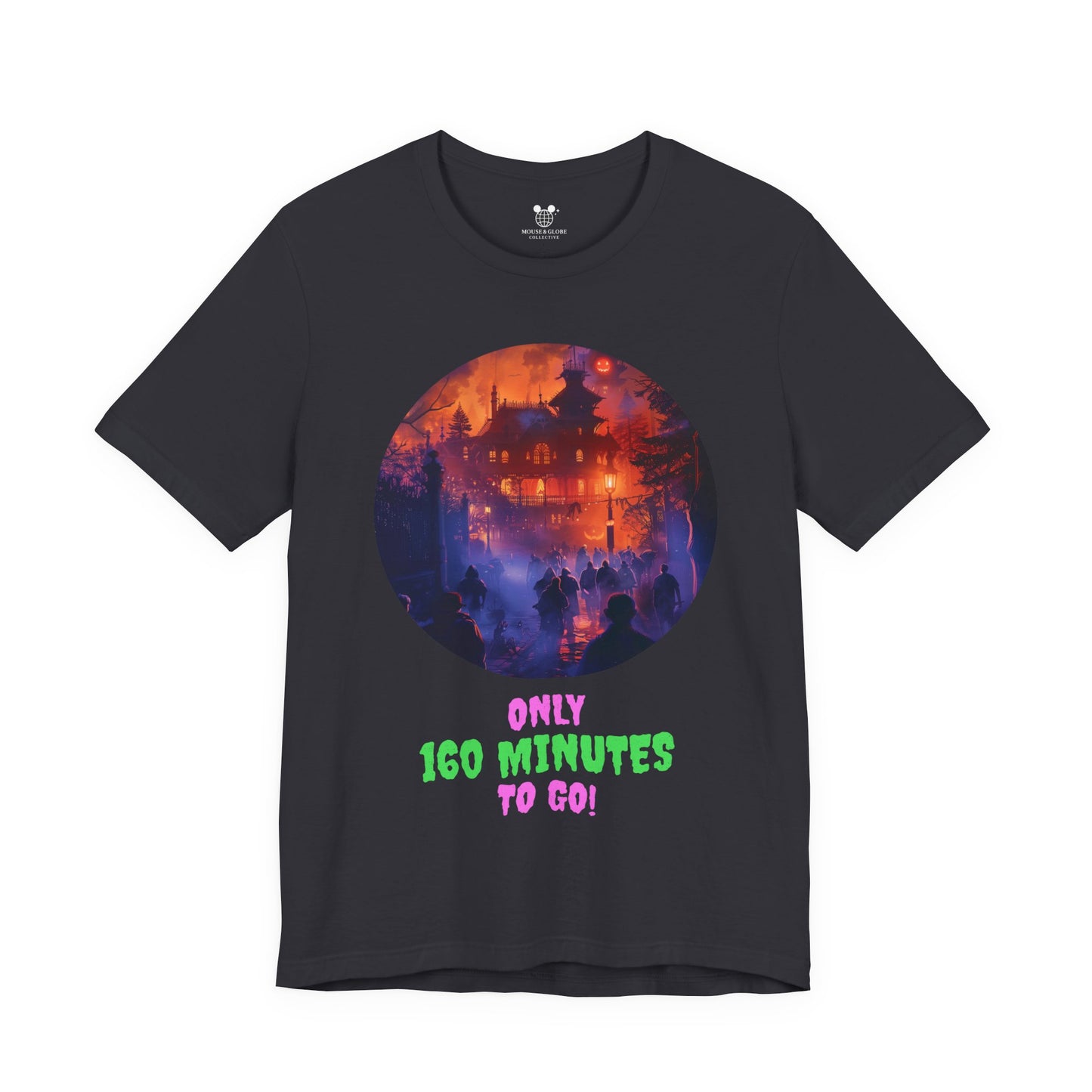 Only 160 Minutes to Go – Neon Countdown Haunted House Tee