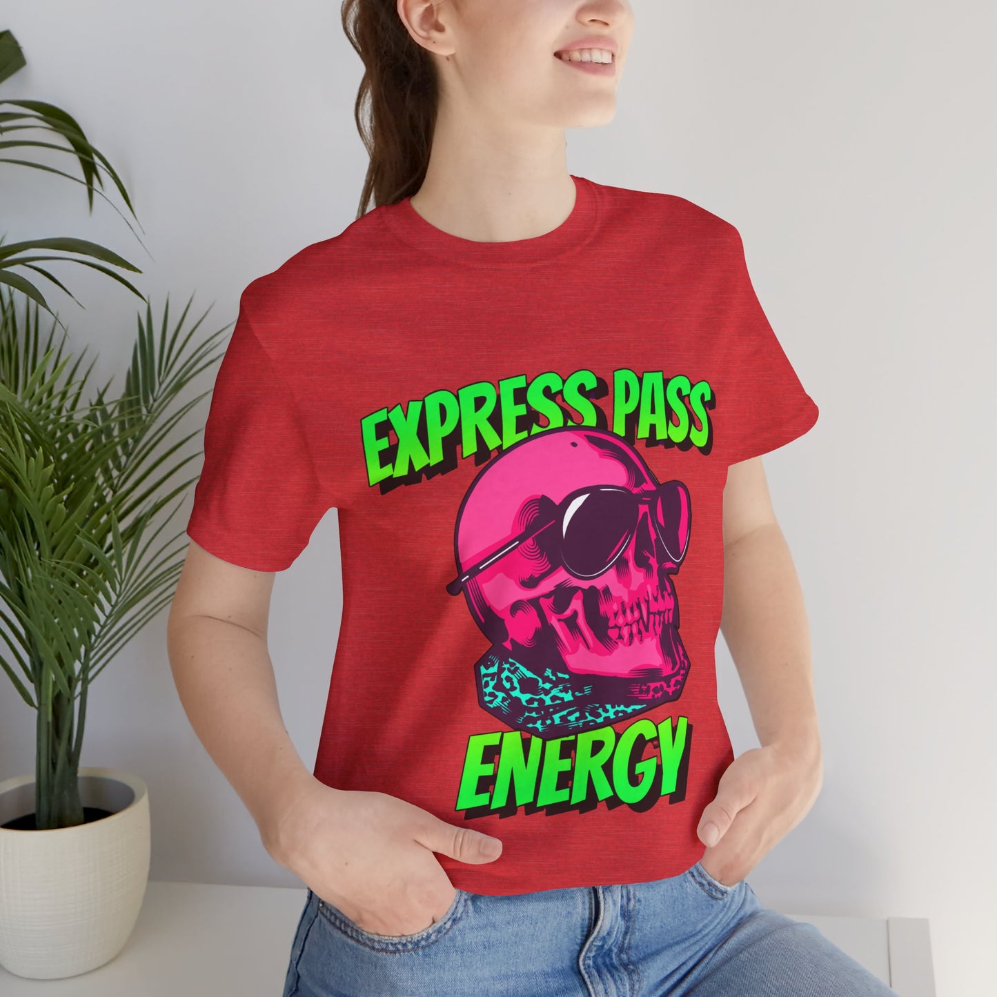 Express Pass Energy– Neon Skull Unisex Tee