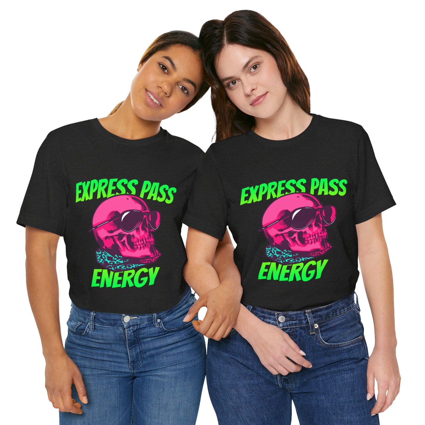 Express Pass Energy– Neon Skull Unisex Tee