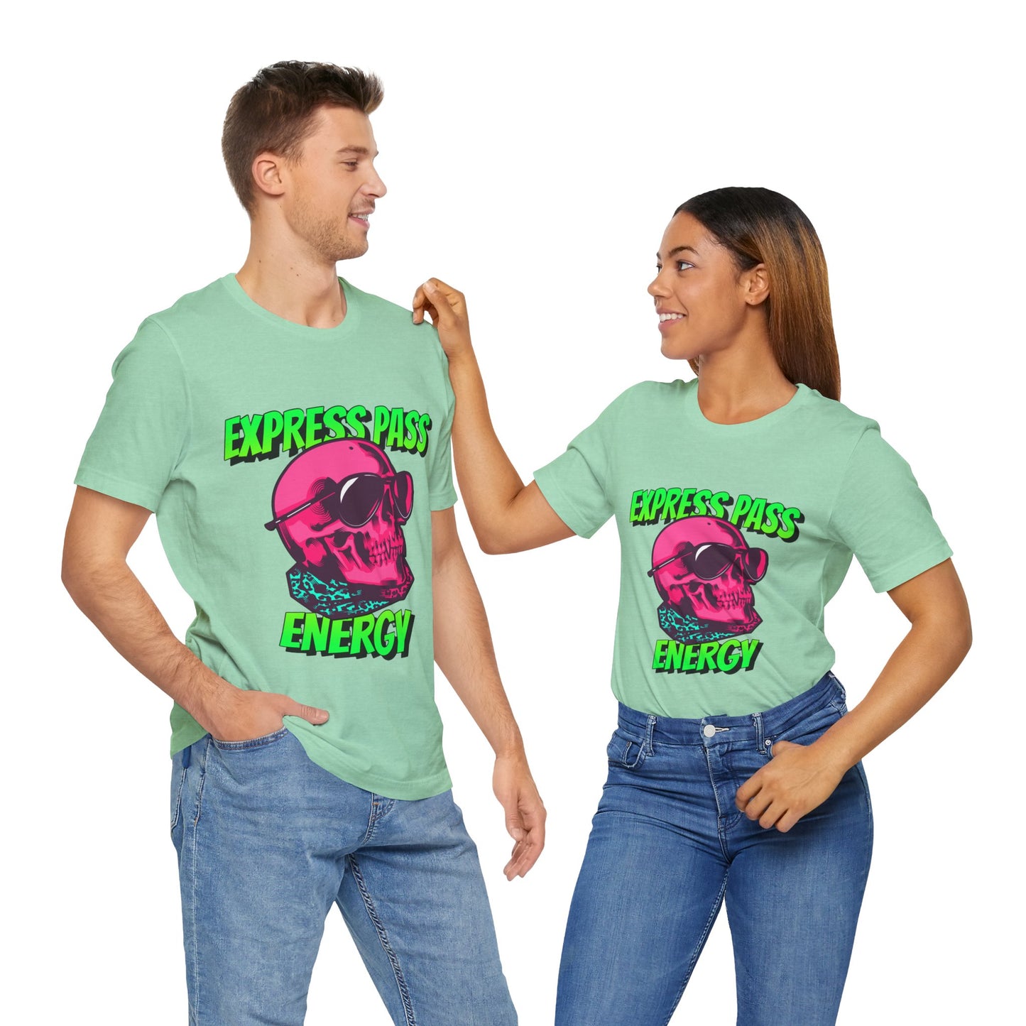 Express Pass Energy– Neon Skull Unisex Tee