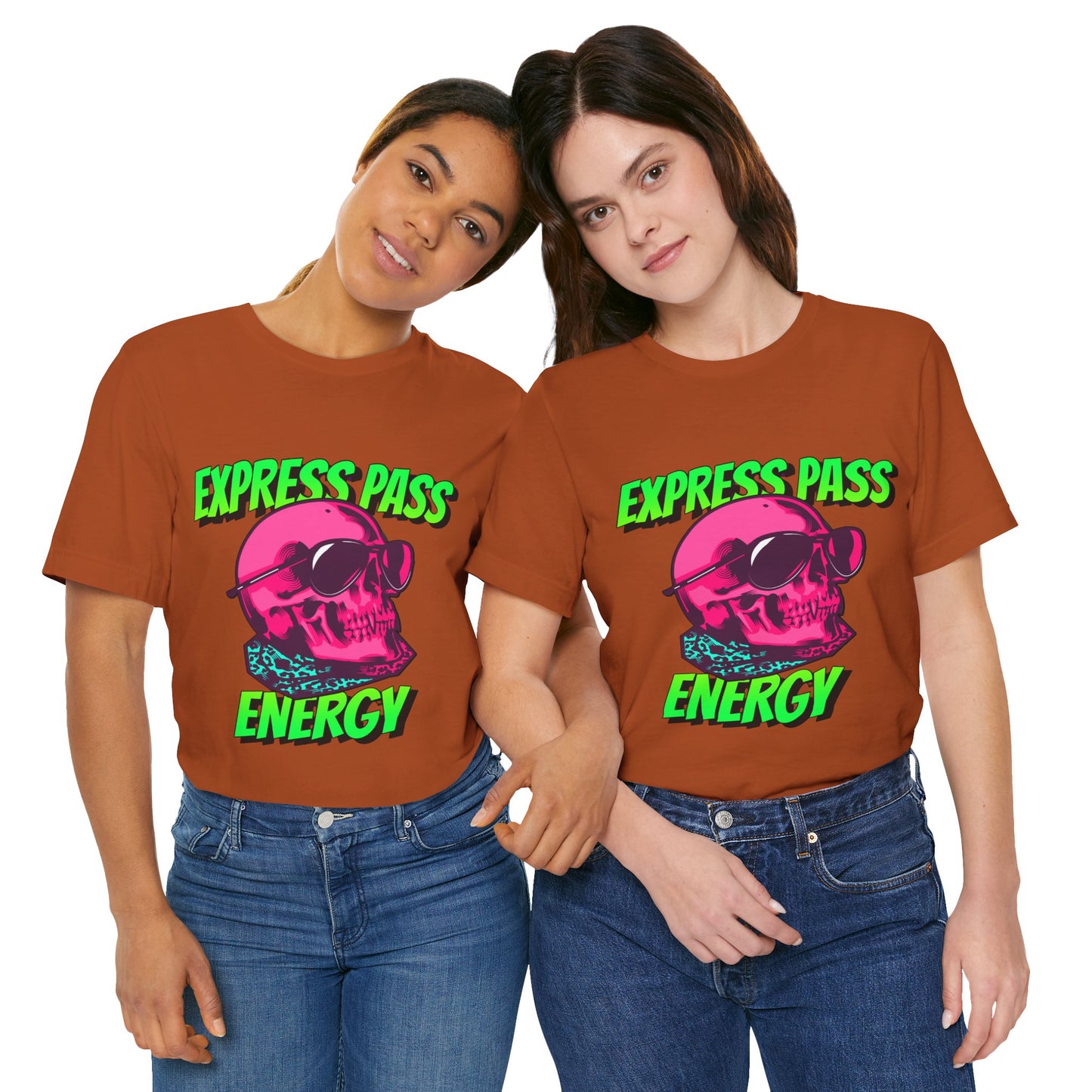 Express Pass Energy– Neon Skull Unisex Tee