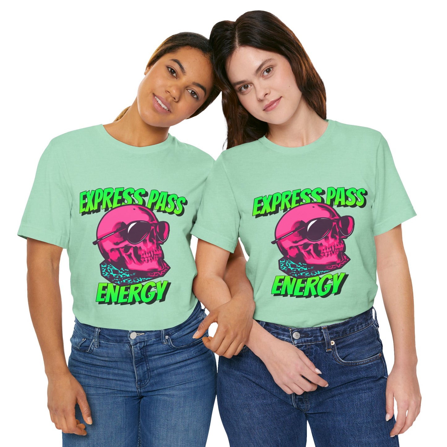 Express Pass Energy– Neon Skull Unisex Tee