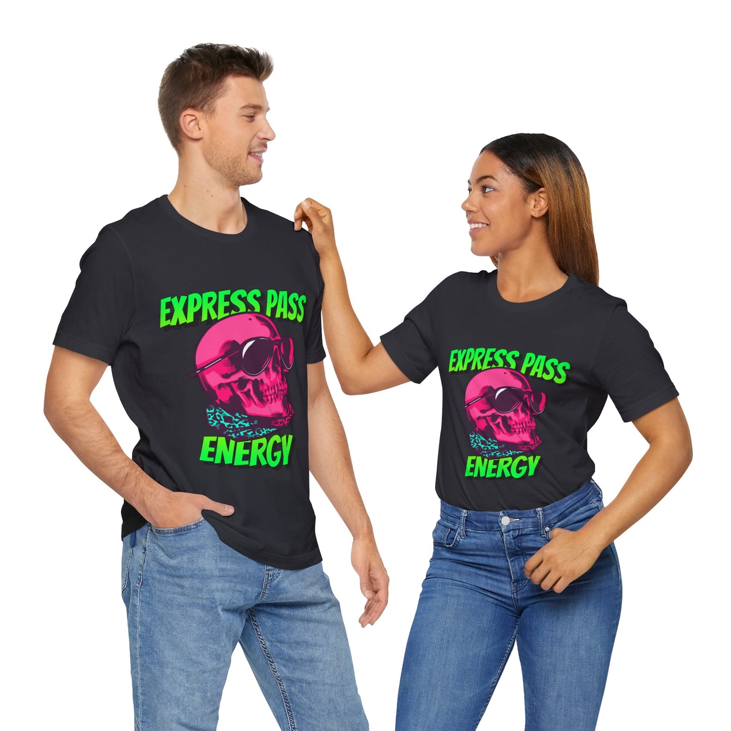 Express Pass Energy– Neon Skull Unisex Tee