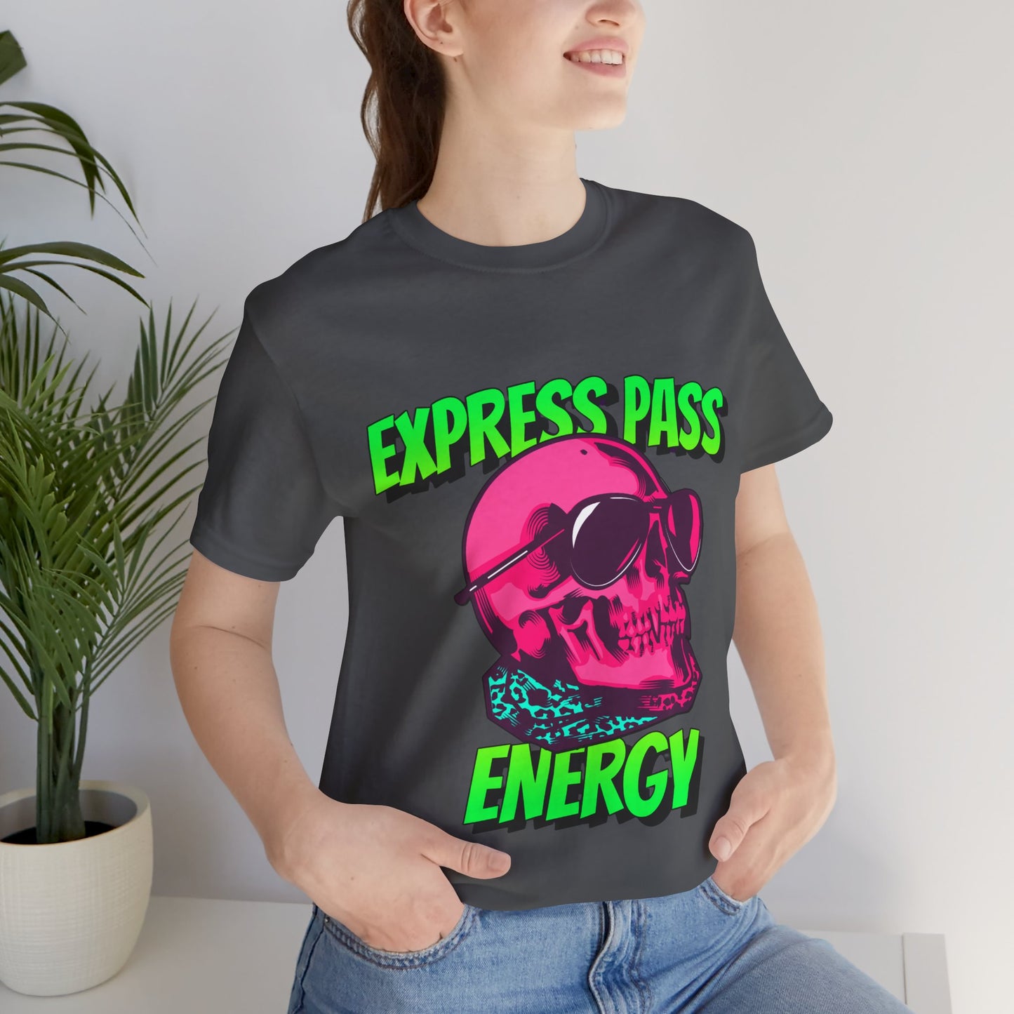 Express Pass Energy– Neon Skull Unisex Tee