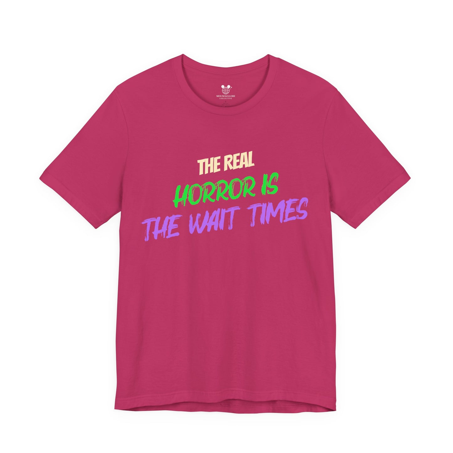 The Real Horror Is the Wait Times – Funny Halloween Theme Park T-Shirt