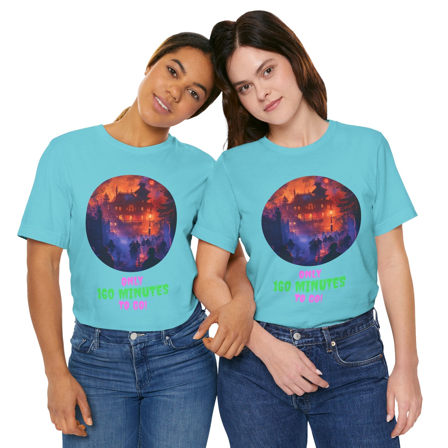 Only 160 Minutes to Go – Neon Countdown Haunted House Tee
