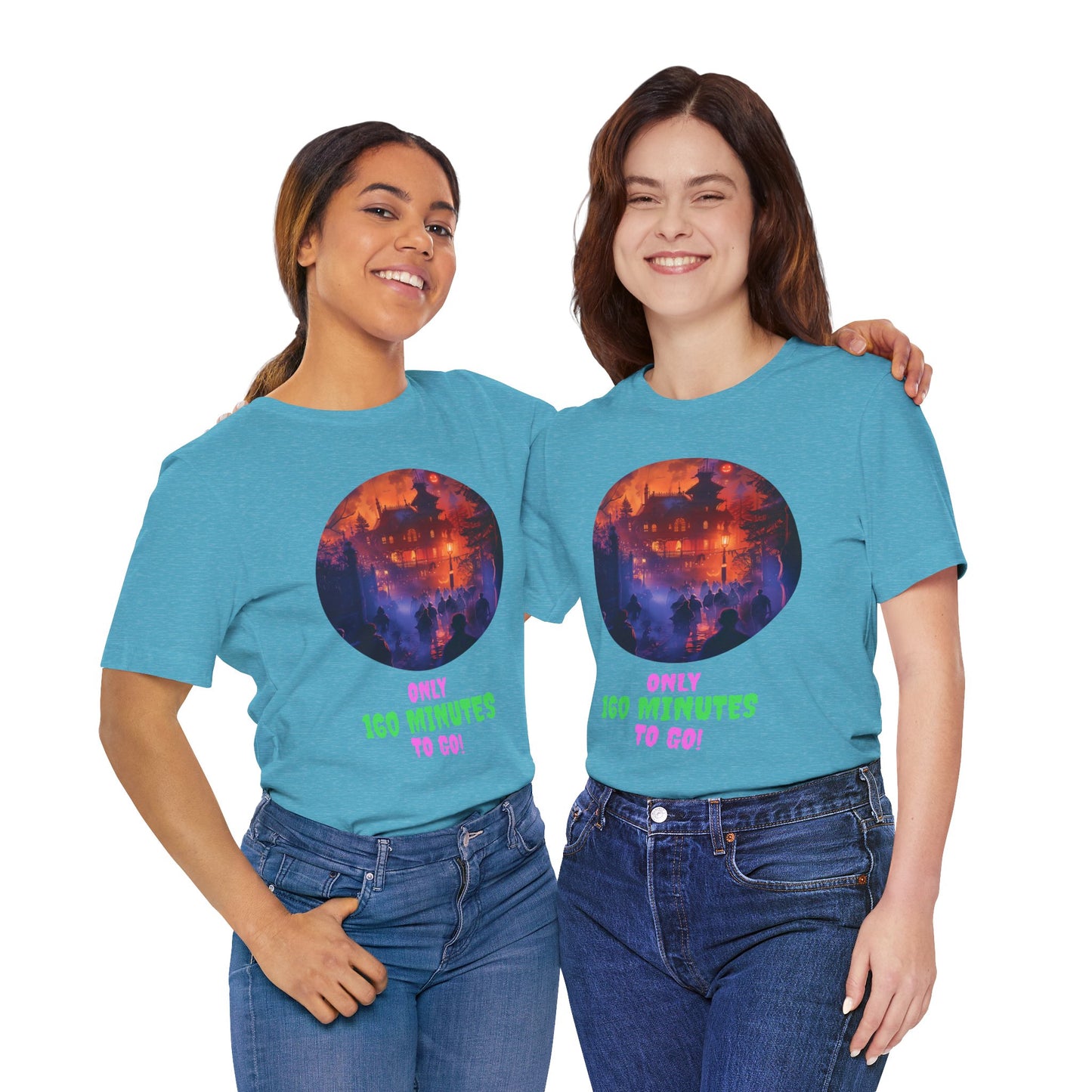 Only 160 Minutes to Go – Neon Countdown Haunted House Tee