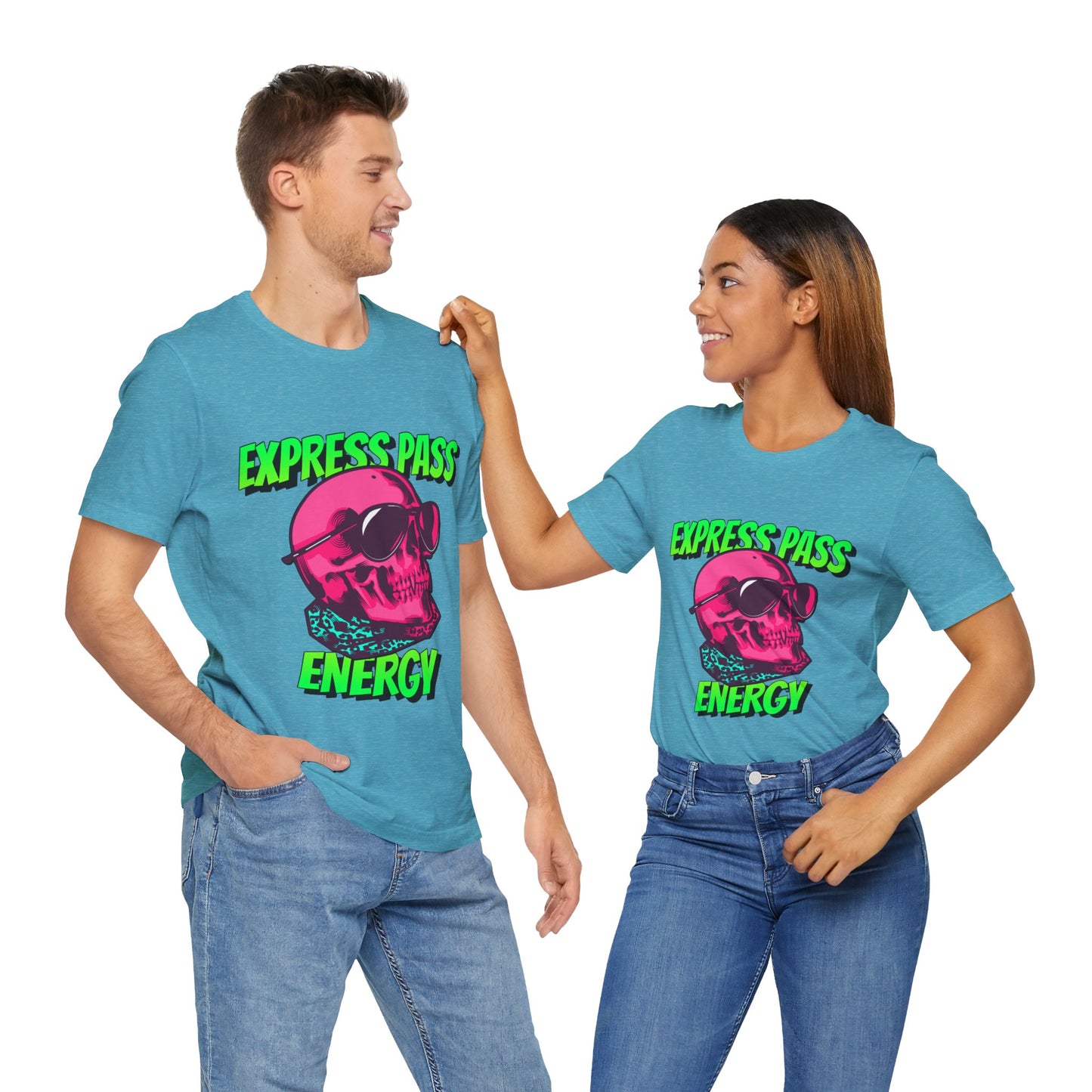 Express Pass Energy– Neon Skull Unisex Tee