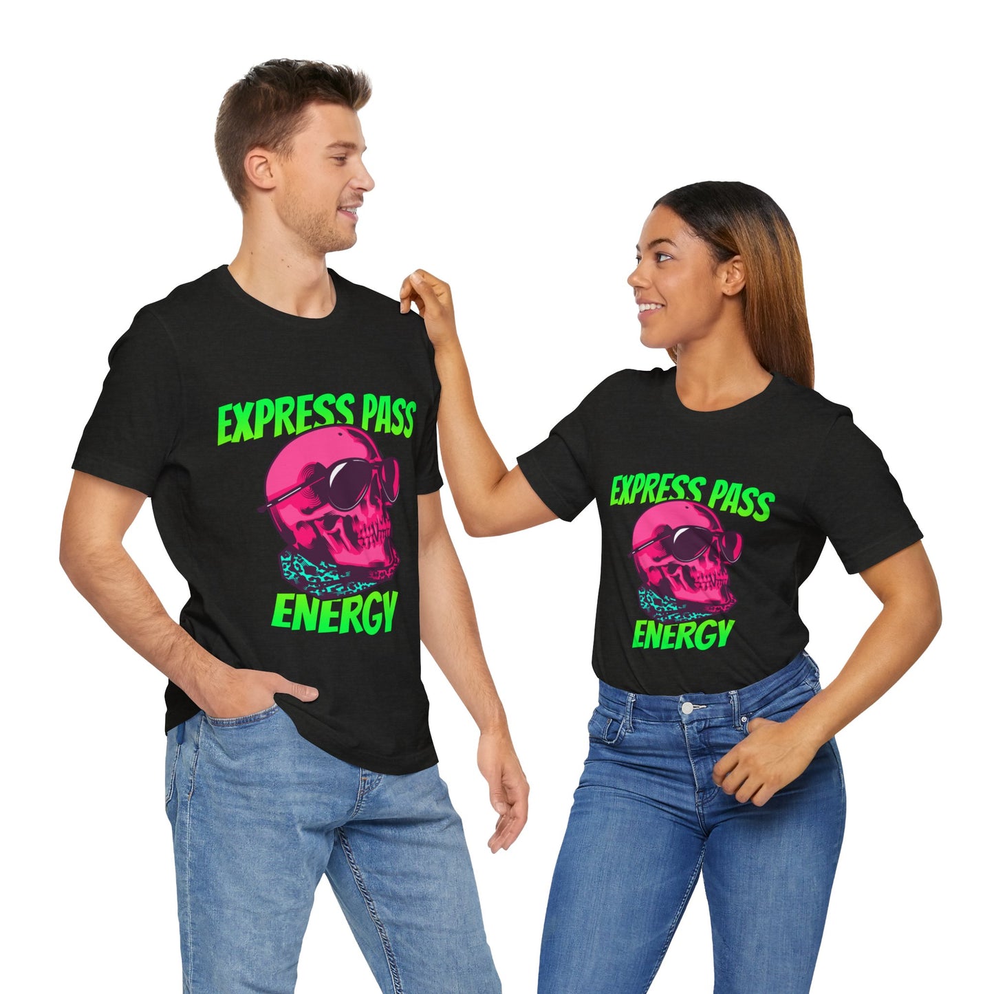 Express Pass Energy– Neon Skull Unisex Tee