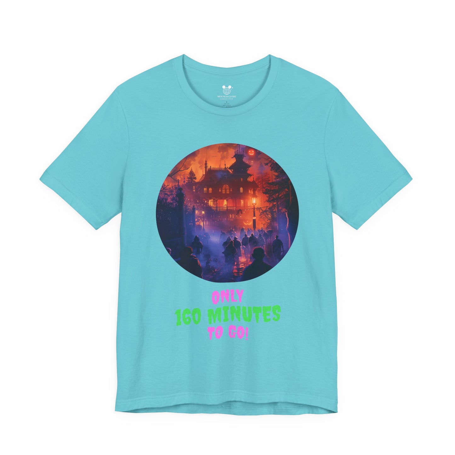 Only 160 Minutes to Go – Neon Countdown Haunted House Tee