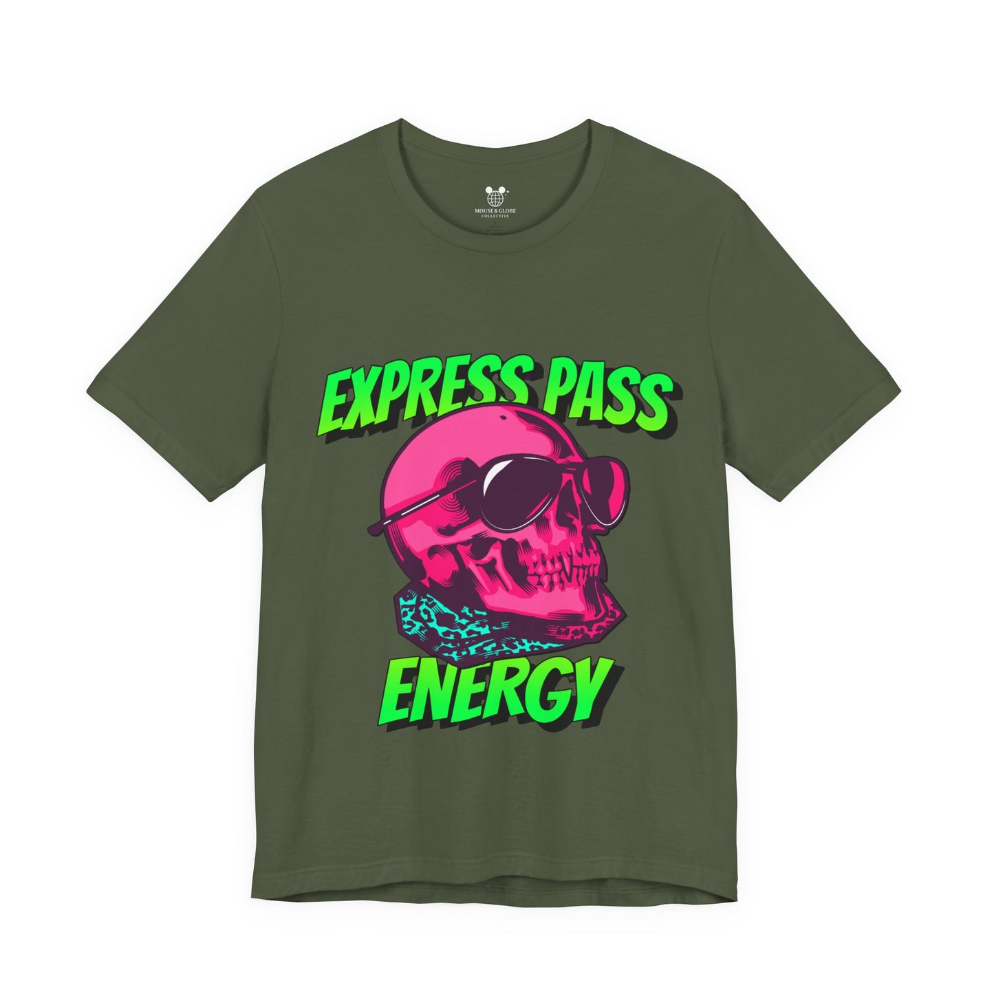Express Pass Energy– Neon Skull Unisex Tee