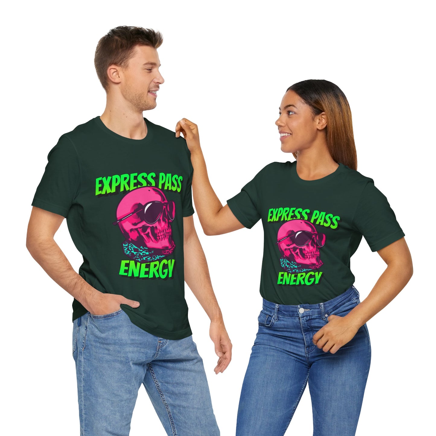 Express Pass Energy– Neon Skull Unisex Tee