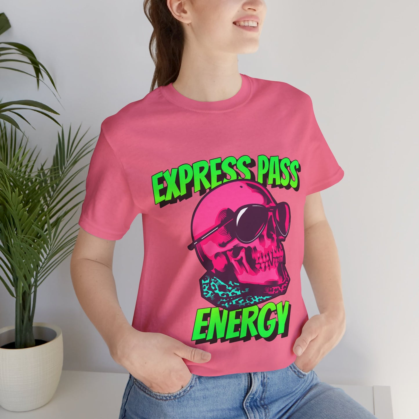 Express Pass Energy– Neon Skull Unisex Tee