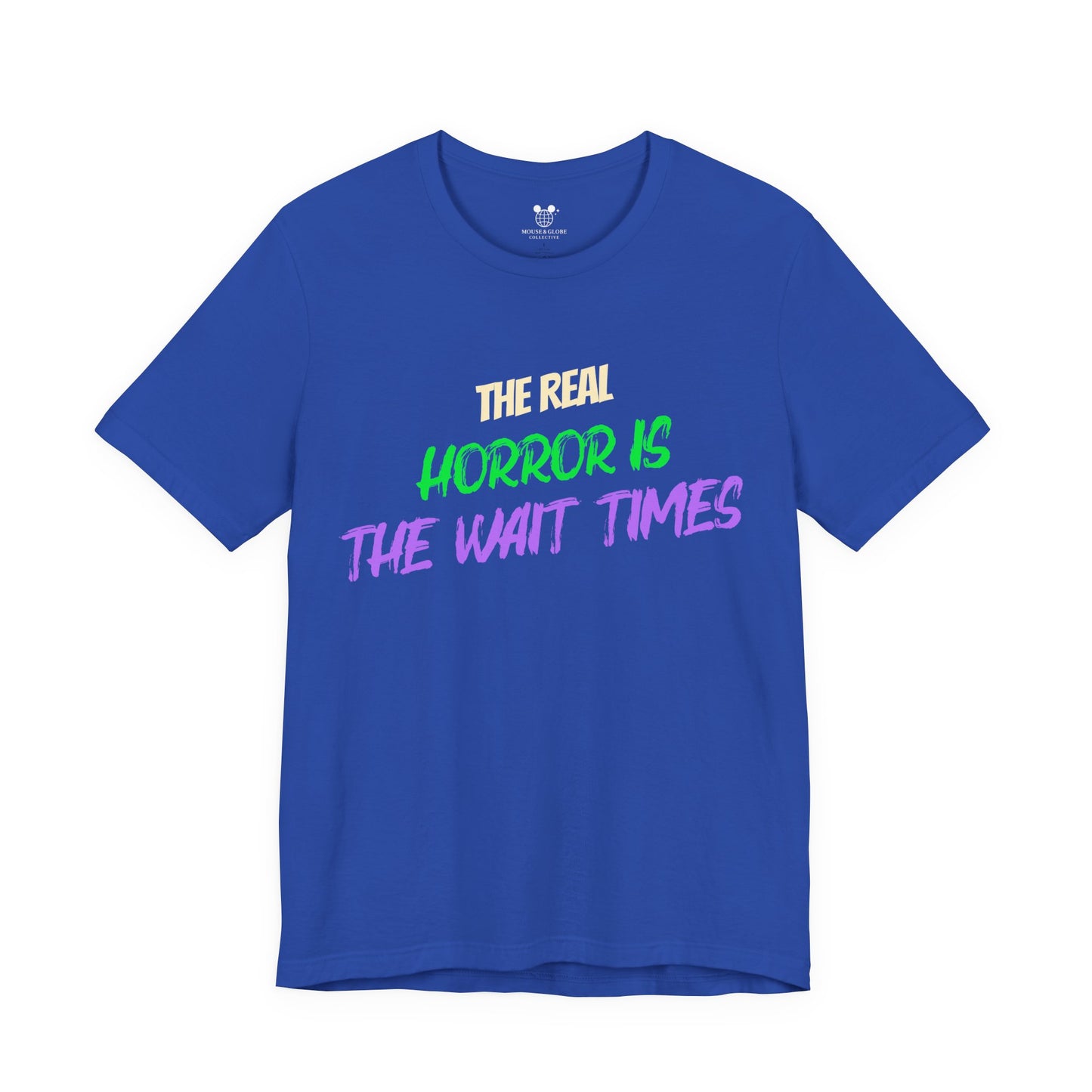 The Real Horror Is the Wait Times – Funny Halloween Theme Park T-Shirt