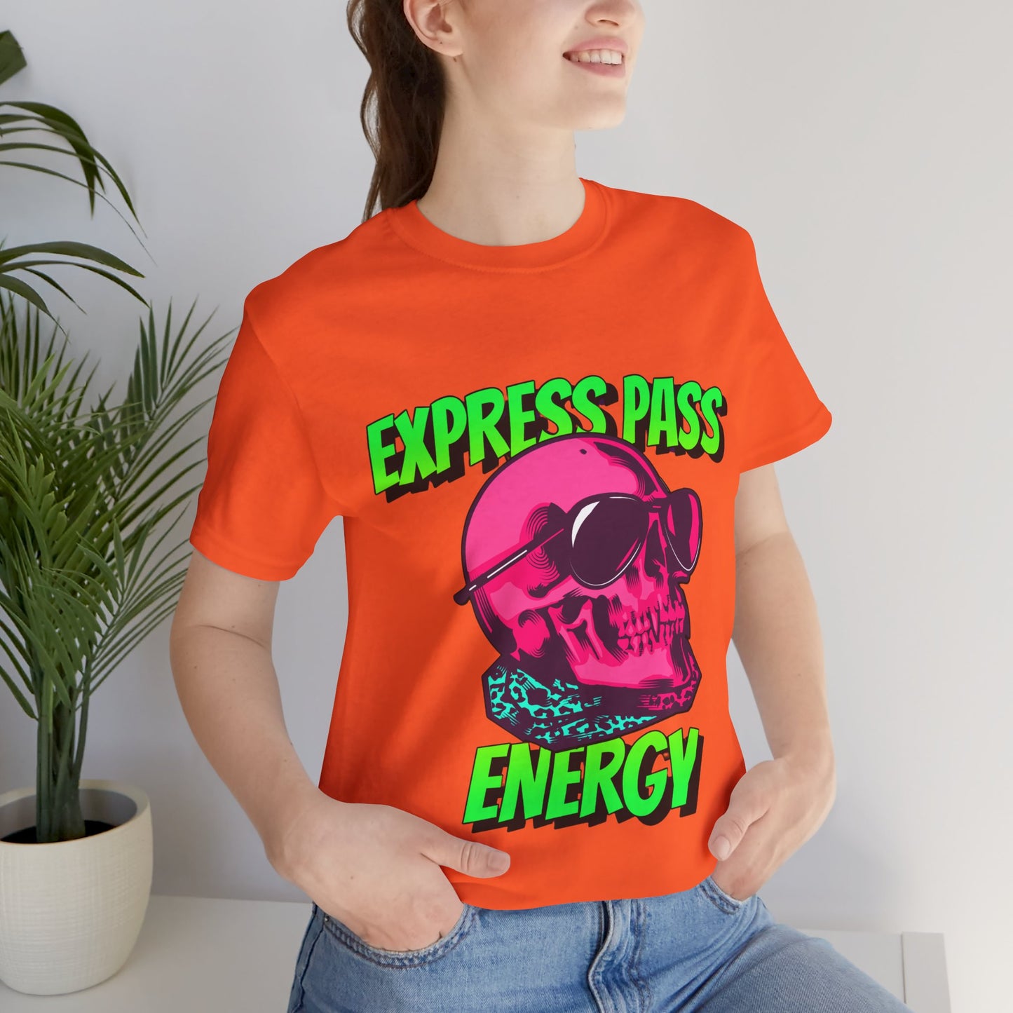 Express Pass Energy– Neon Skull Unisex Tee