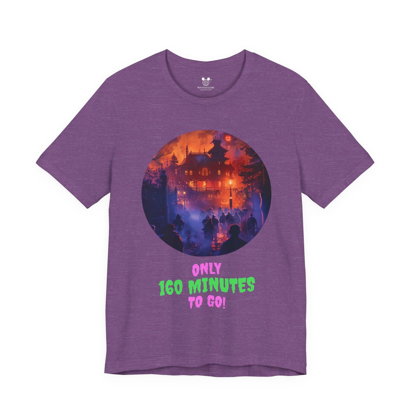 Only 160 Minutes to Go – Neon Countdown Haunted House Tee