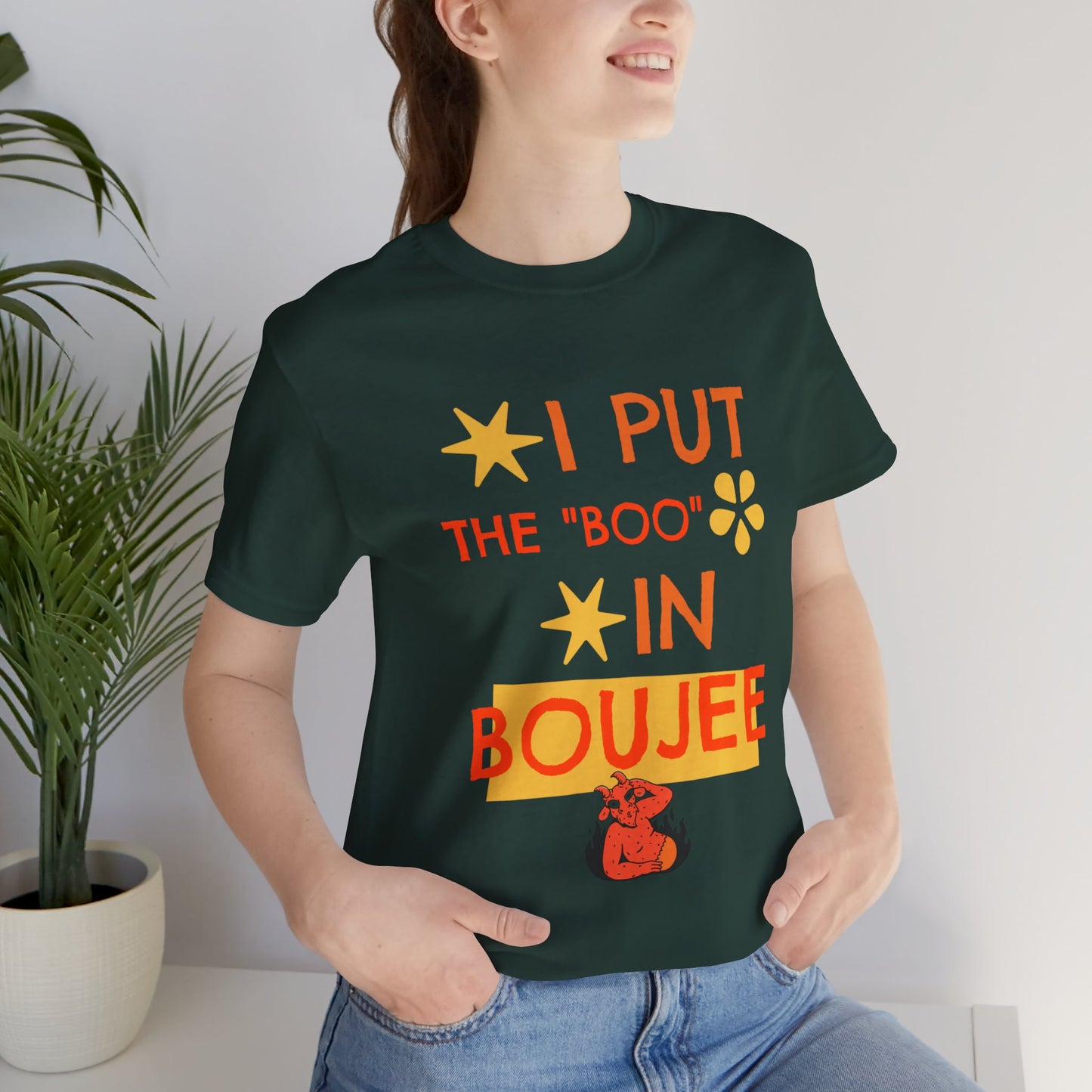 I Put the Boo in Boujee – Sassy Devil Cartoon Tee
