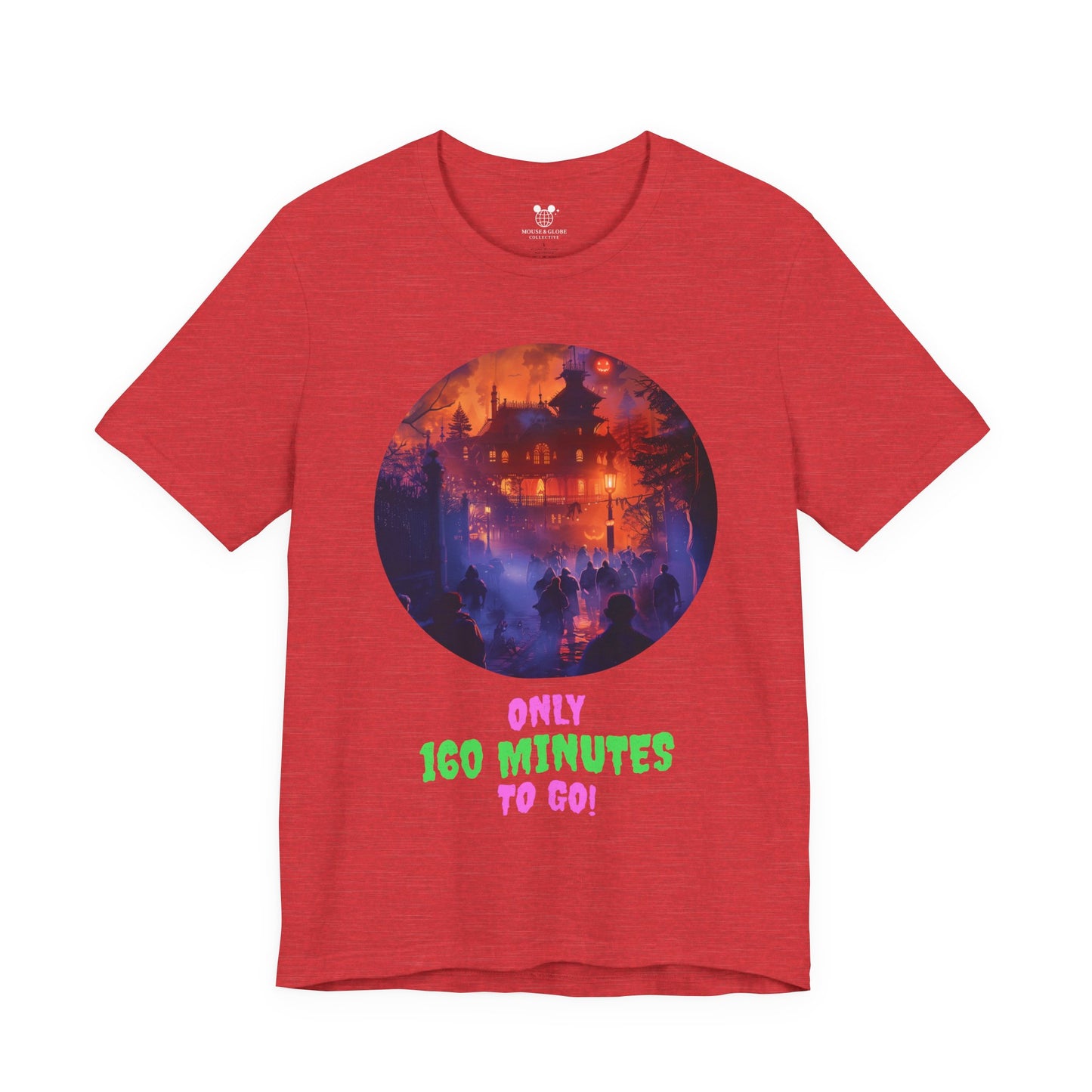 Only 160 Minutes to Go – Neon Countdown Haunted House Tee