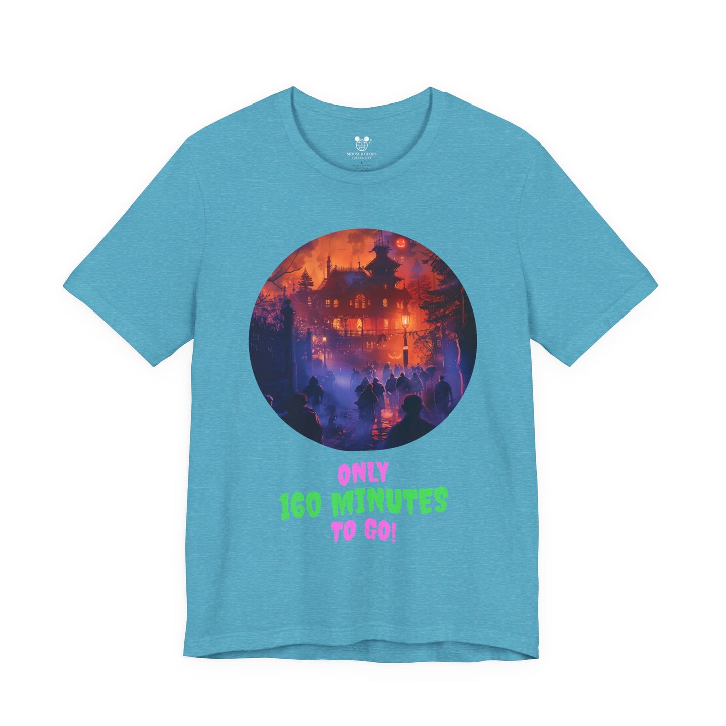 Only 160 Minutes to Go – Neon Countdown Haunted House Tee
