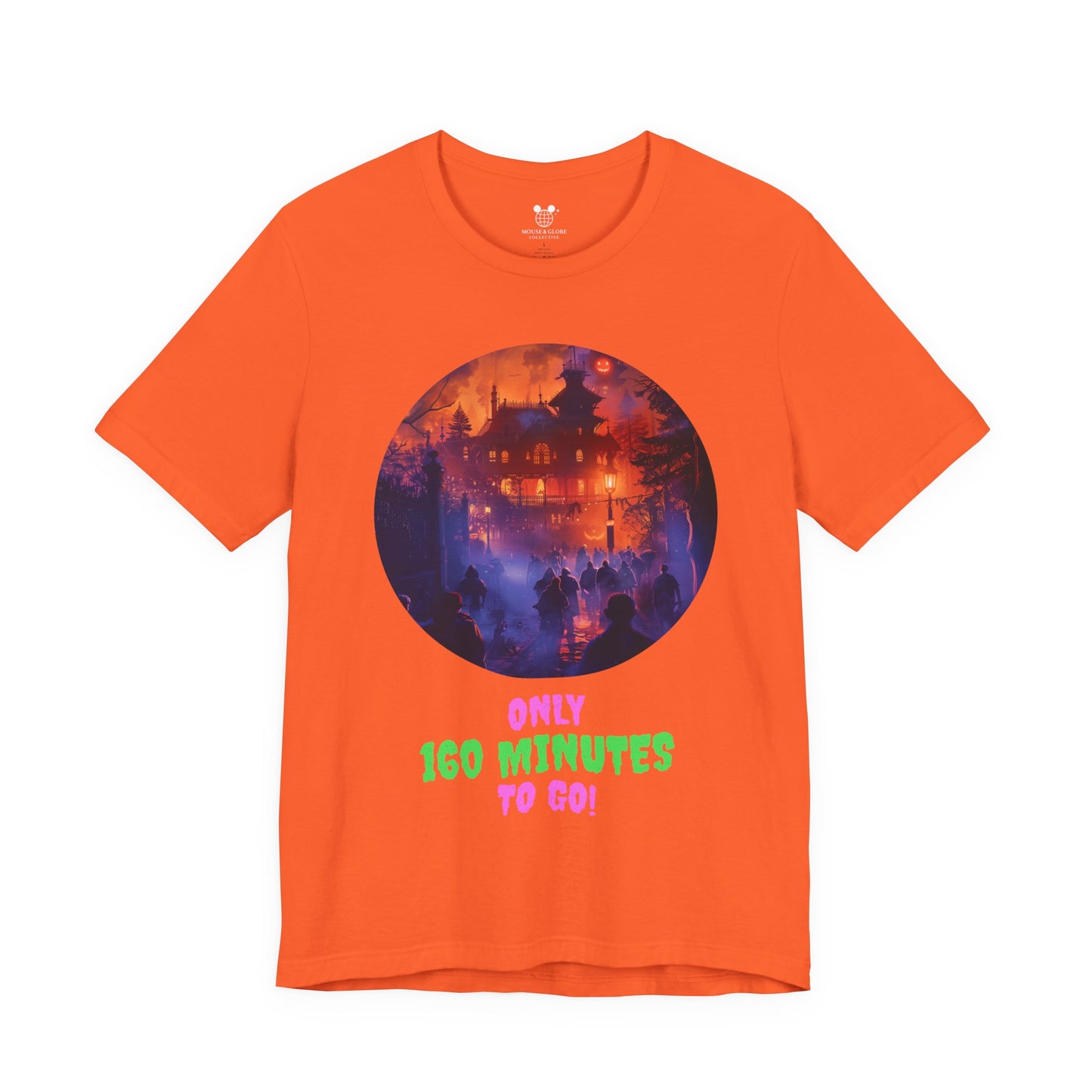 Only 160 Minutes to Go – Neon Countdown Haunted House Tee