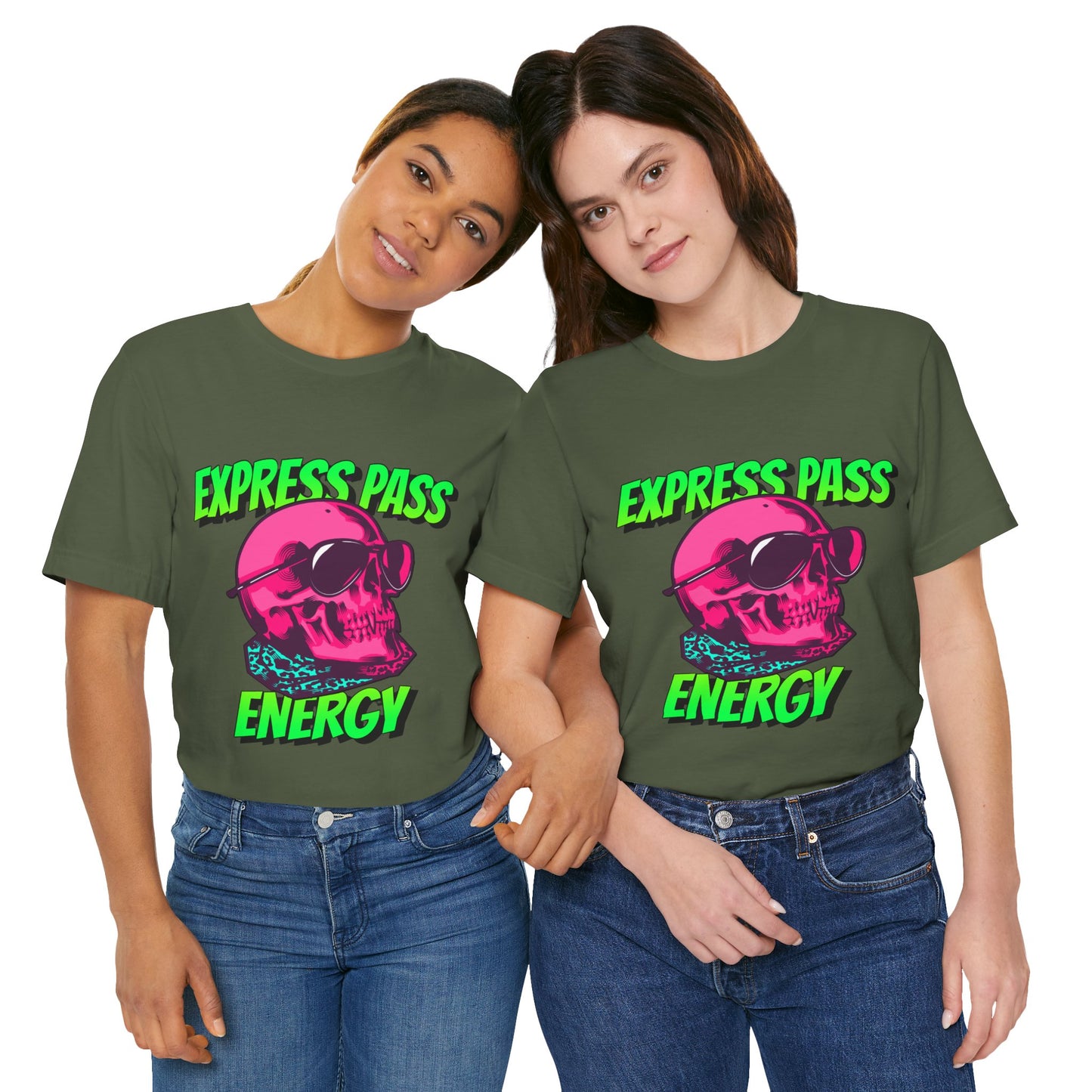 Express Pass Energy– Neon Skull Unisex Tee