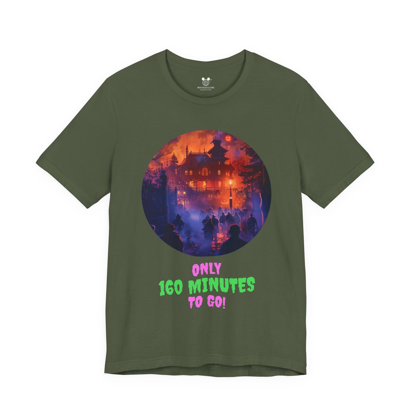Only 160 Minutes to Go – Neon Countdown Haunted House Tee