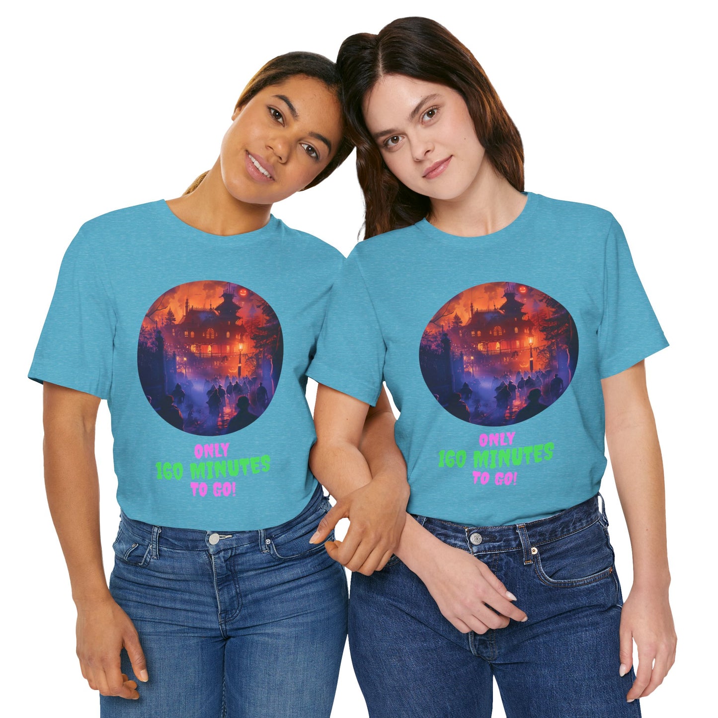 Only 160 Minutes to Go – Neon Countdown Haunted House Tee