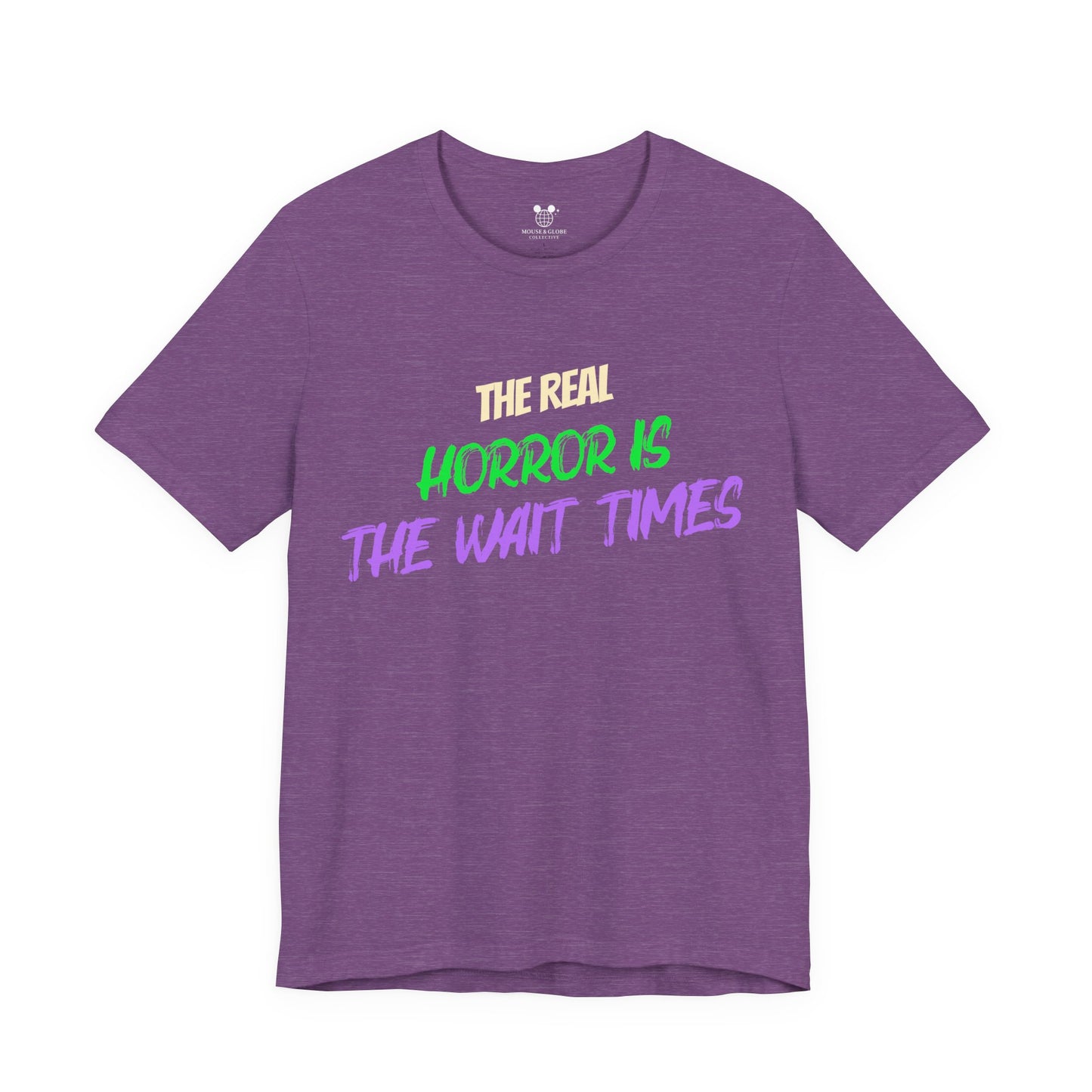 The Real Horror Is the Wait Times – Funny Halloween Theme Park T-Shirt