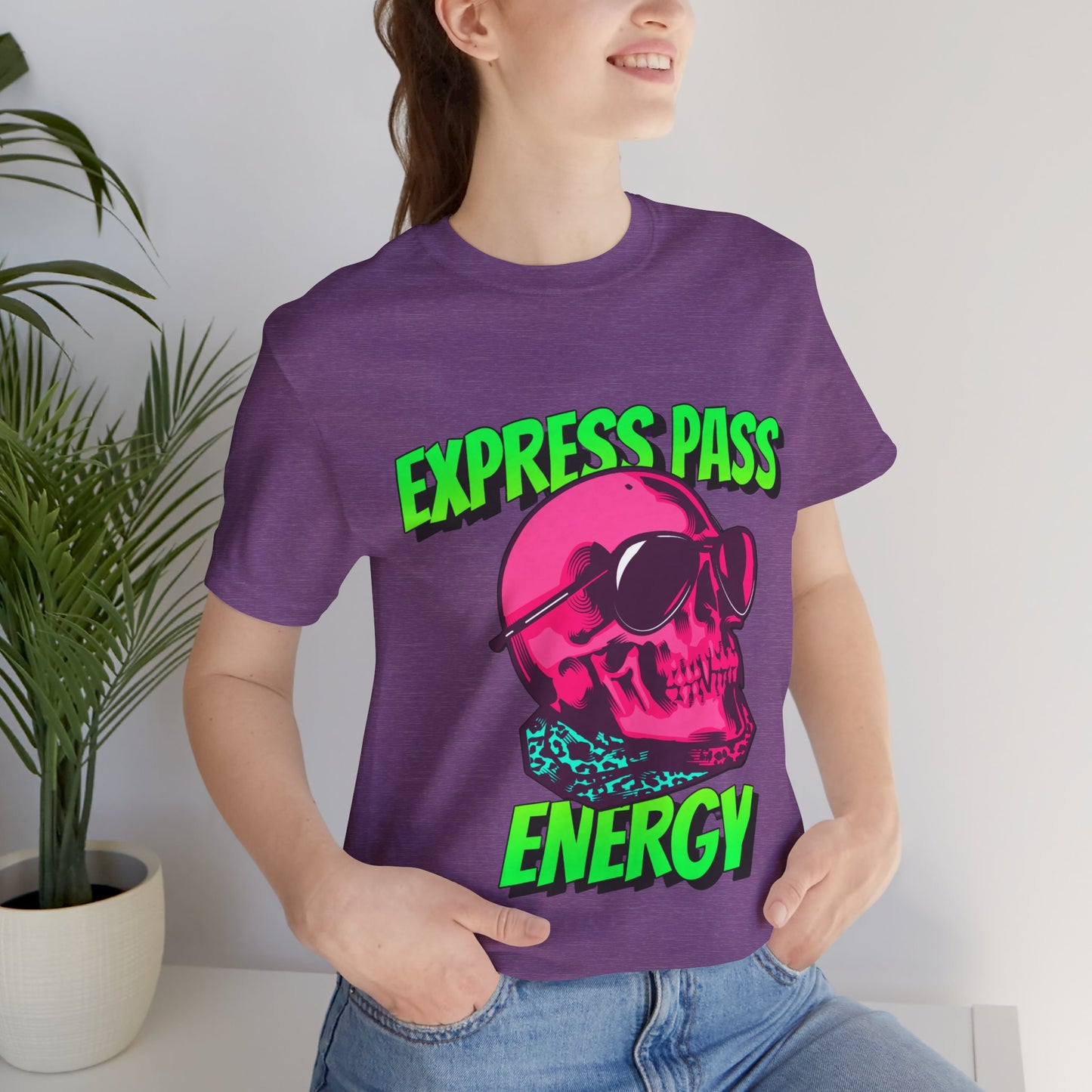 Express Pass Energy– Neon Skull Unisex Tee