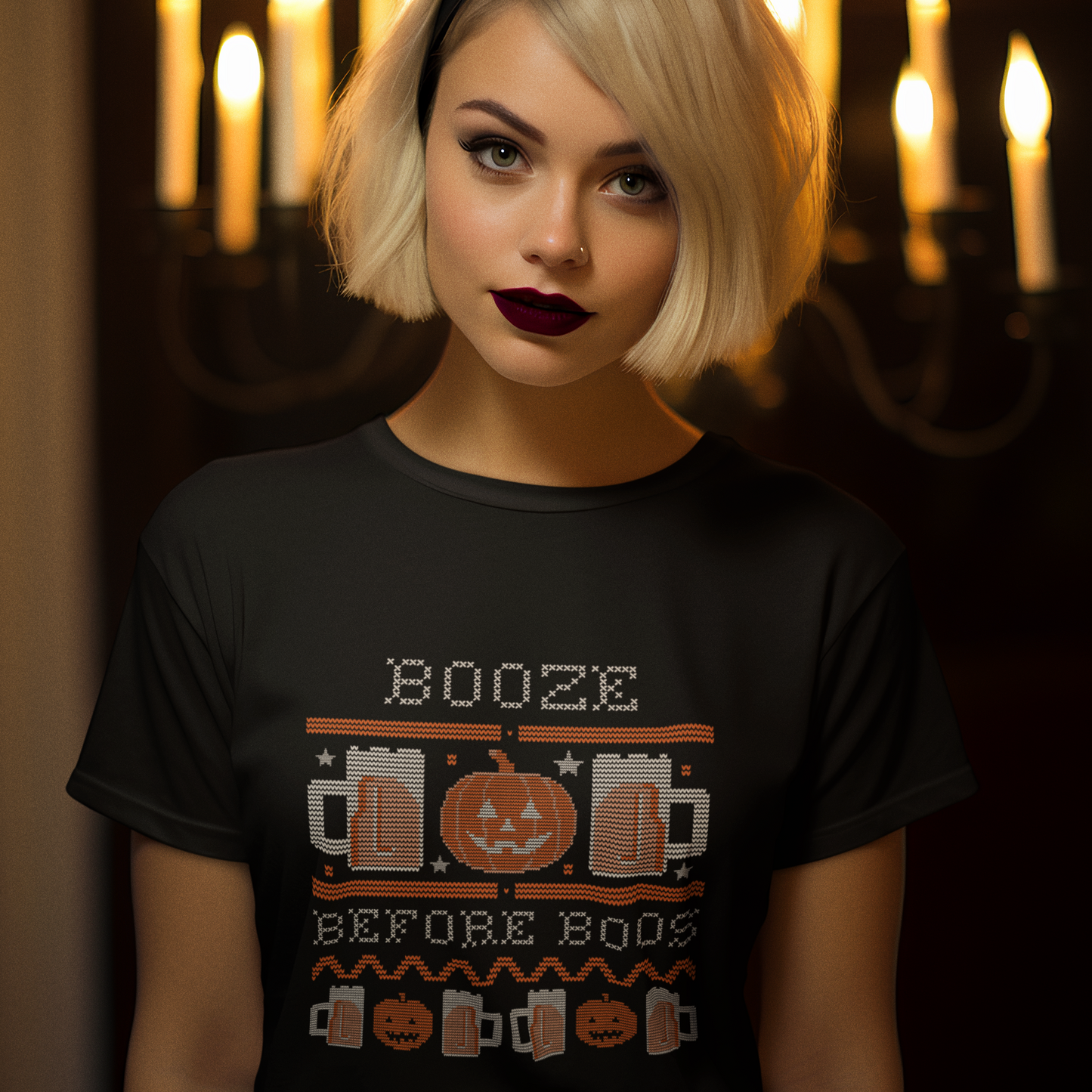Booze Before Boos – Funny Halloween Drinking Shirt | Spooky Season Theme Park Tee