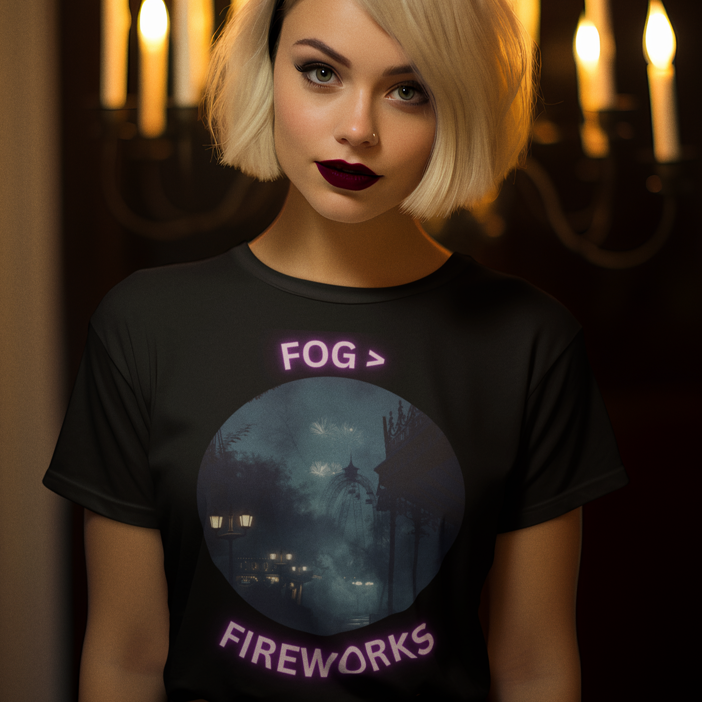 FOG > Fireworks – Moody Theme Park Vibes Tee