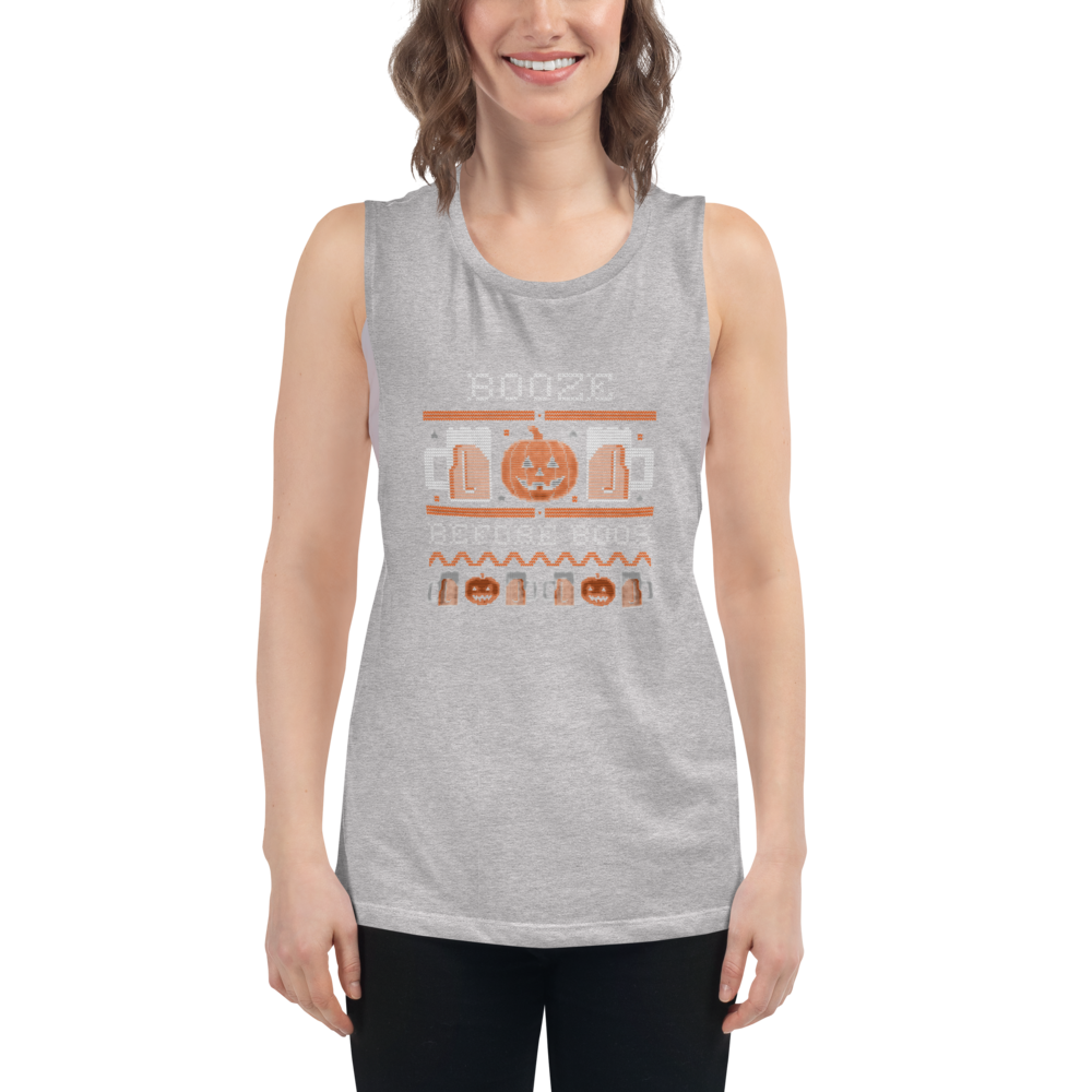 Booze Before Boos – Funny Halloween Drinking Tank Top | Spooky Season Women’s Racerback